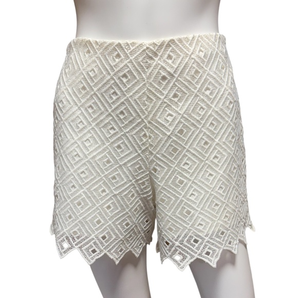 Sandro Crochet white high rise shorts - size 36 (small) - Picture 1 of 3